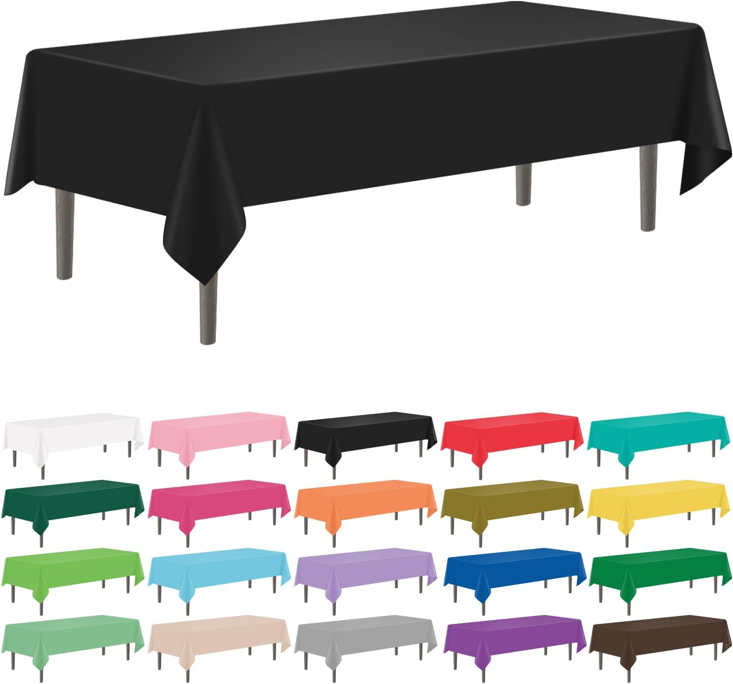 Amazon.com: YSYJ 12 Pack Black 54 x 108 Inch Disposable Plastic ...