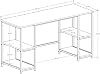 140 * 50 Cm Metal Working Computer Office Desk with Bookcase
