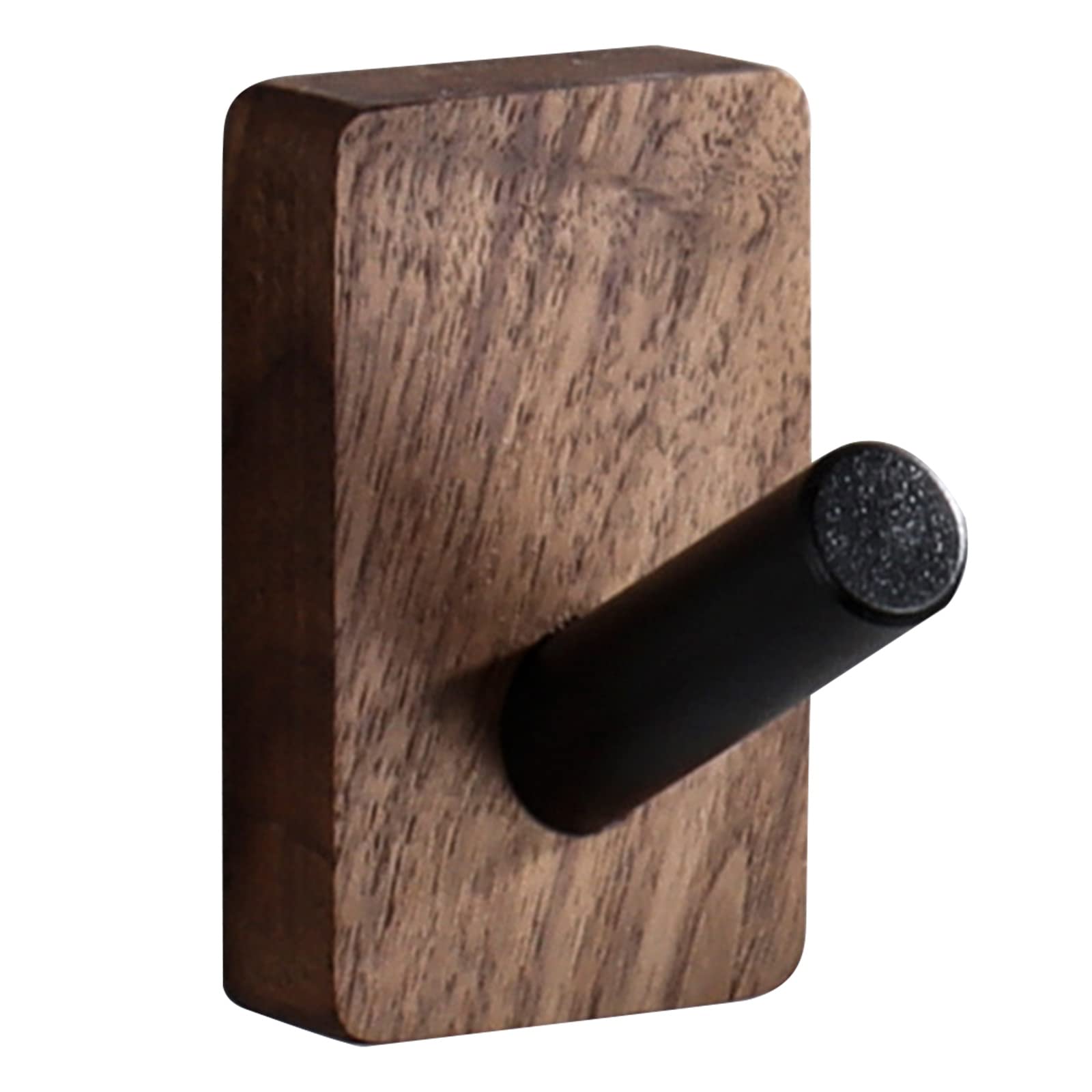 Tsophreniq Wooden-Wall Hooks Heavy Duty Decorative Wall Hanger for Hanging-Clothes Round Square Shape Hooks Hanger Ornament Space-saving Hook Multipurpose Wooden-hook Rustic-style