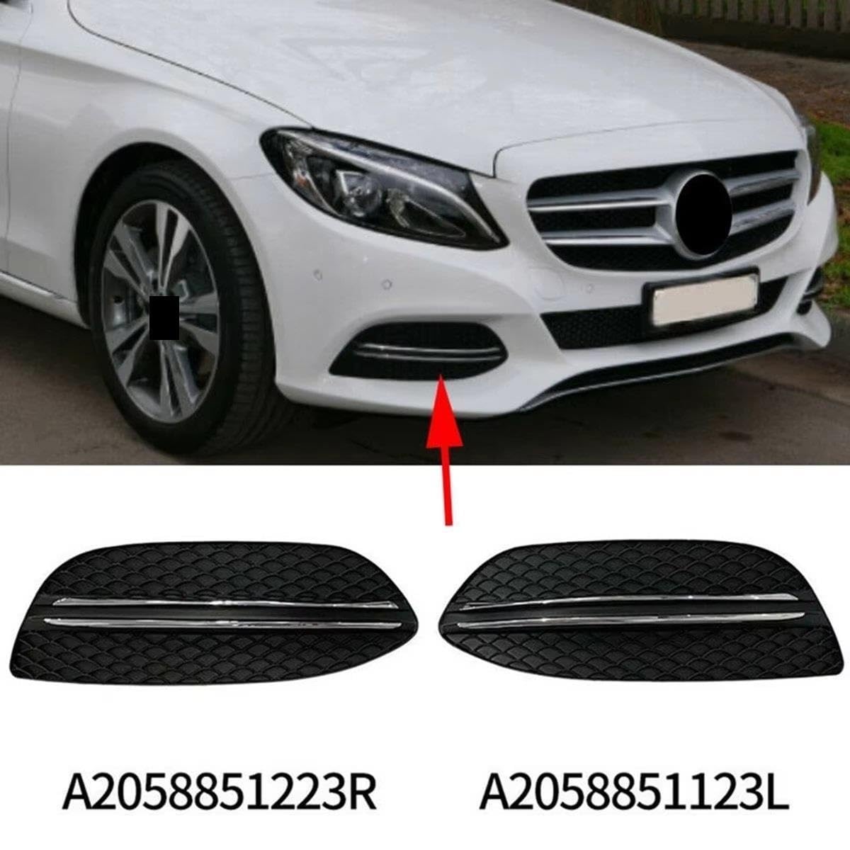 Couvercle Lunette Phare Antibrouillard Pare-choc Avant Voiture