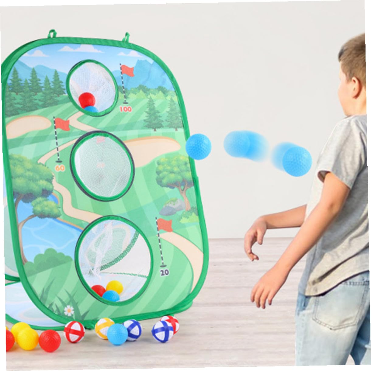 BESPORTBLE Set da Gioco da Golf per Ragazzo Ragazza Piccoli Palline da Golf Giocattoli Sportivi per Interni ed Esterni Stimolante e Portatile per Attività Genitori-figli