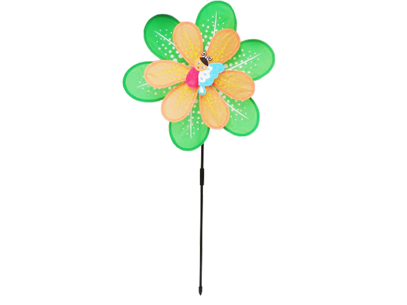 Happy Classy 16" Double Wind Spinner Pastel Bug Style 26" Stake Included SM582