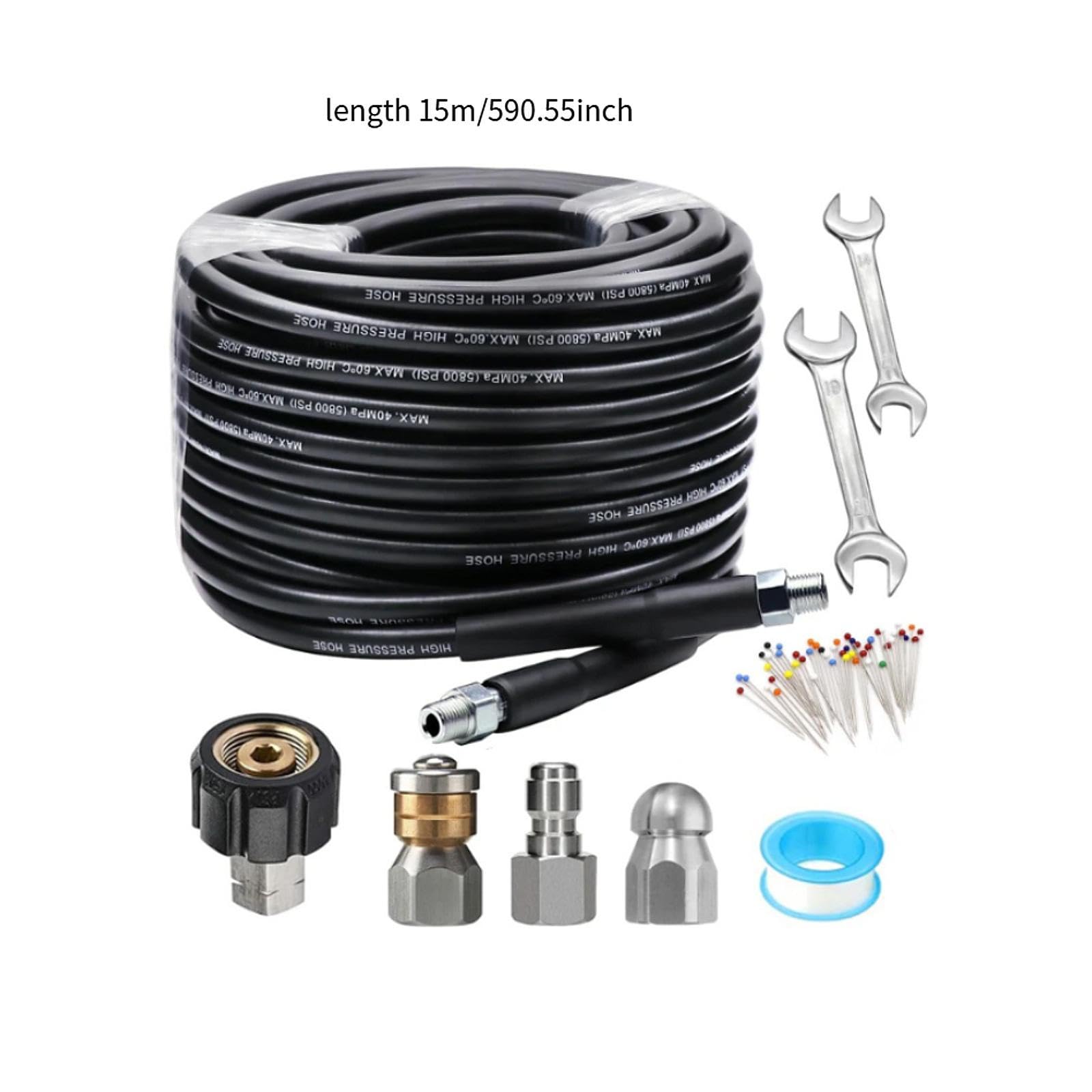 Kit per La Pulizia degli Scarichi, Accessori per Il Lavaggio Auto, Pulizia di Patio, Versatile, Impermeabile, per Uso Esterno, Stile J