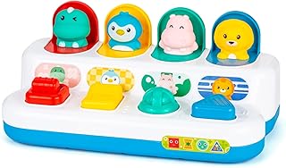 Joymax Baby Toys 6 to 12 Months, Pop Up Activity Animals Cause and Effect Toy for 12-18 Months Boys Girls Toddlers and 1+ Year Kids - Baby Montessori Early Learning Development Sensory Toy