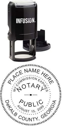 Infusión Personalizado Georgia Notary Sellos de Estado Público