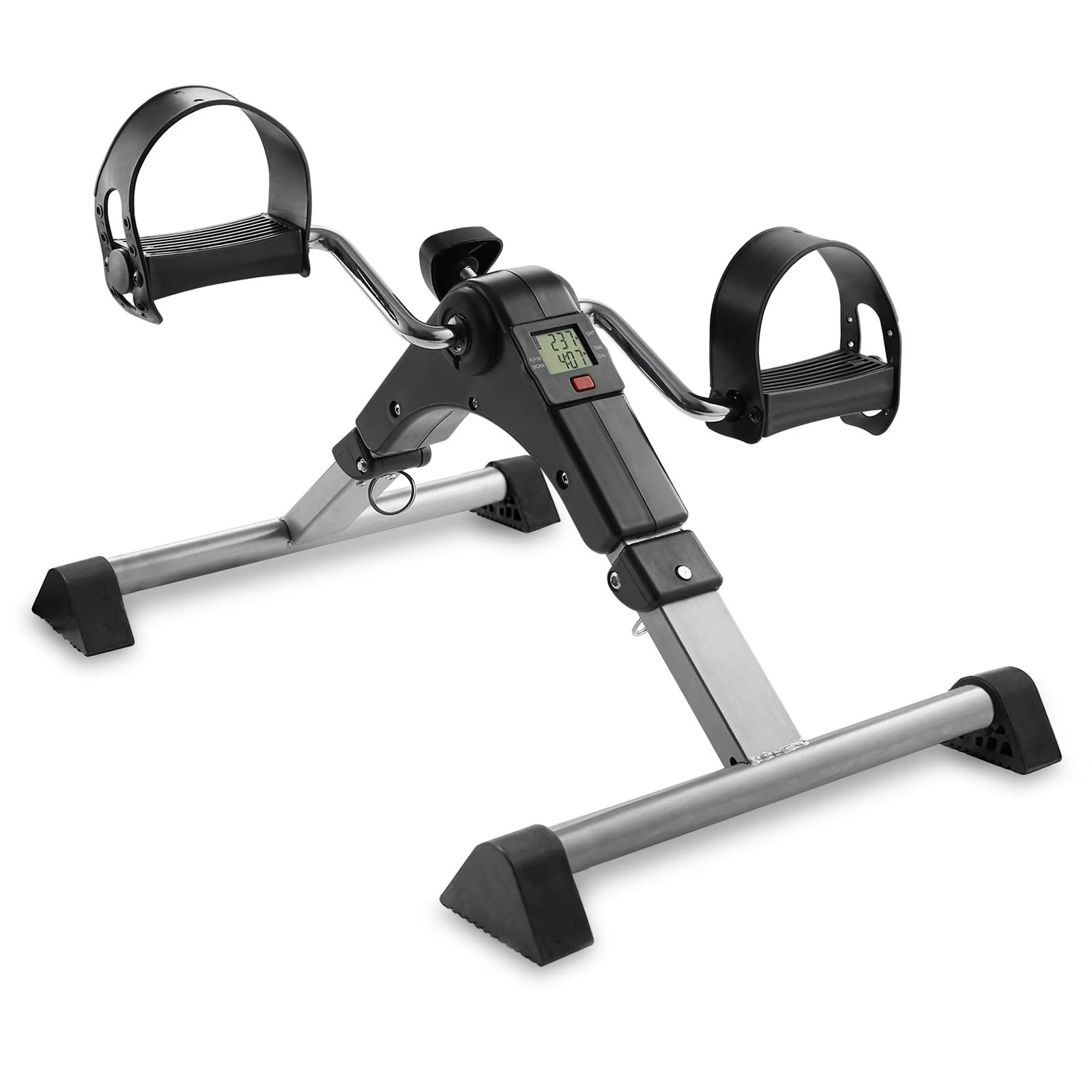 Mini Cycle Pedal Exerciser with Fixing Strap | Foldable & Portable | Adjustable Resistance | Digital Display | Leg & Arm Workout Machine for Seniors, Home Physiotherapy & Light Exercise-picture-23