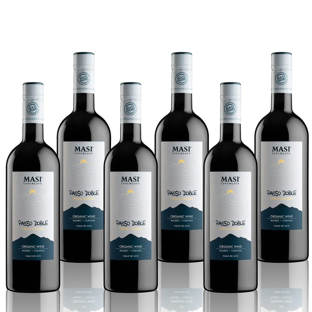 MASI Tupungato "PASSO DOBLE" 2023 | Vino Rosso di Argentina BIO | 6x750 ml | Appassimento Expertise | Confezione 6 bottiglie