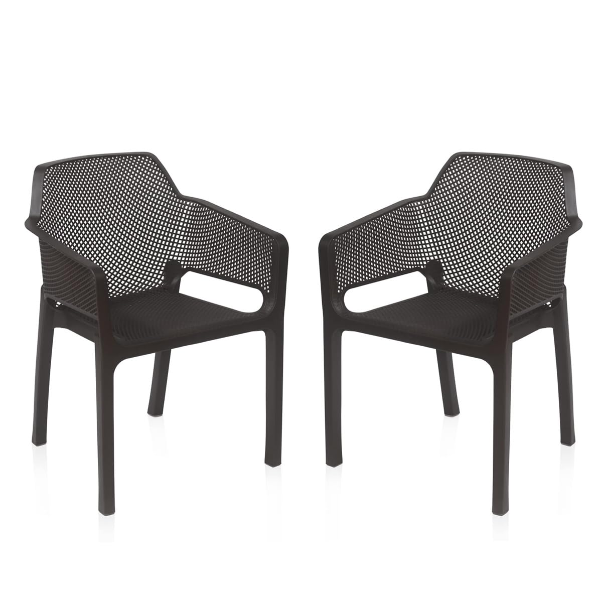 Nilkamal Captain Plastic Mid Back With Arm Chair|Chairs For Home|Dining Room|Bedroom|Kitchen|Living Room|Office-Outdoor-Garden|Dust Free|100% Polyprop...