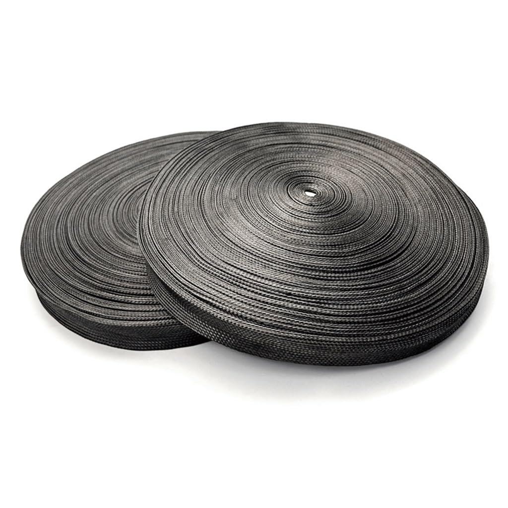 Funda for Cable de Fibra de Carbono Trenzada Negra de Alta Densidad de 5 m - Tubo Flexible de gestión de Cables for electrónica, 1 Unidad(40 mm)