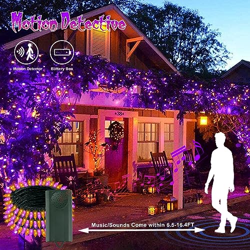 Tcamp Battery Operated Halloween Lights Motion Activated Sync with Music - image 4