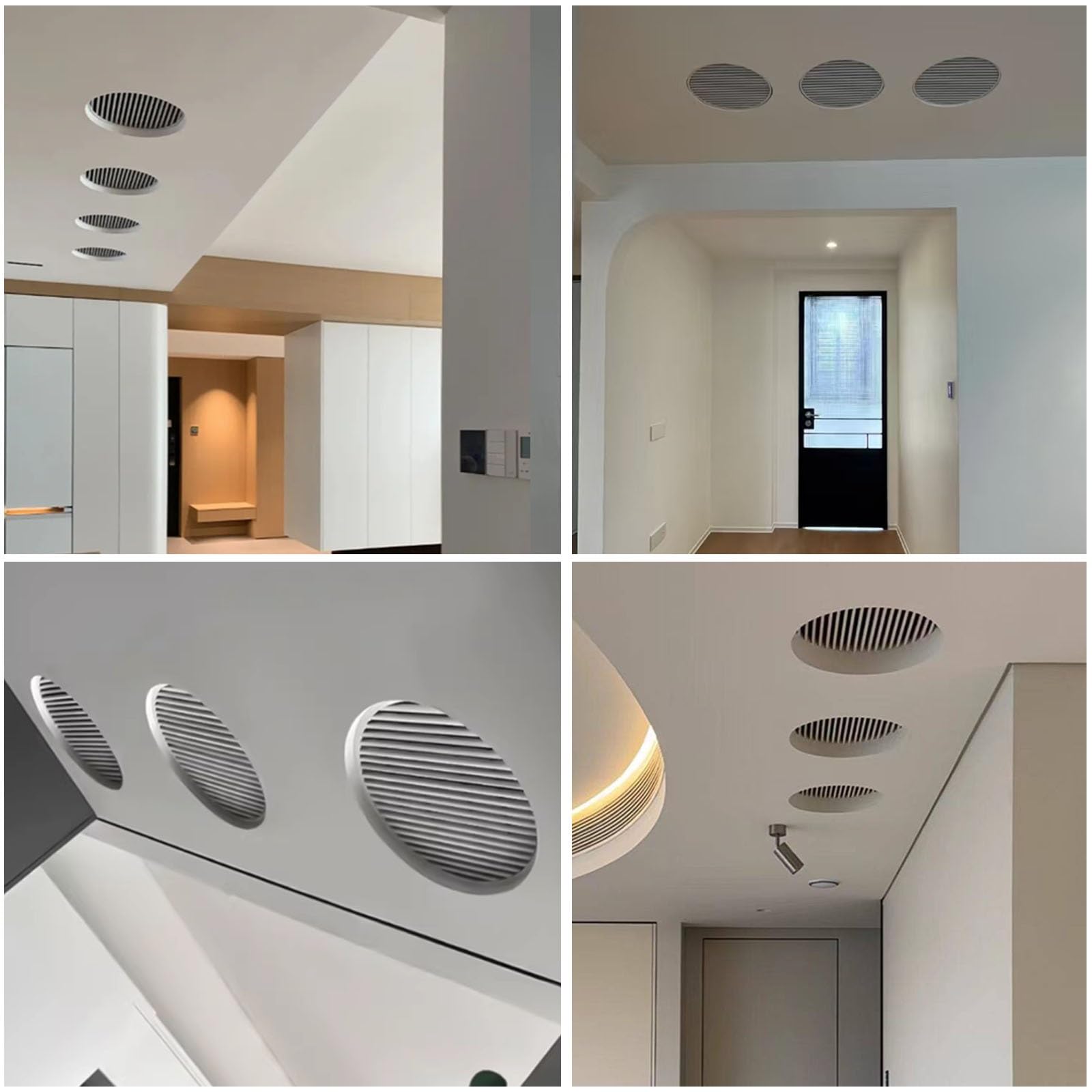 Tapa de ventilación, Tapa de ventilación Redonda Blanca Decorativa con Rejilla de Filtro, Panel de Acceso con Rejilla extraíble para una fácil instalación en el baño, Taller o Sala de Estar