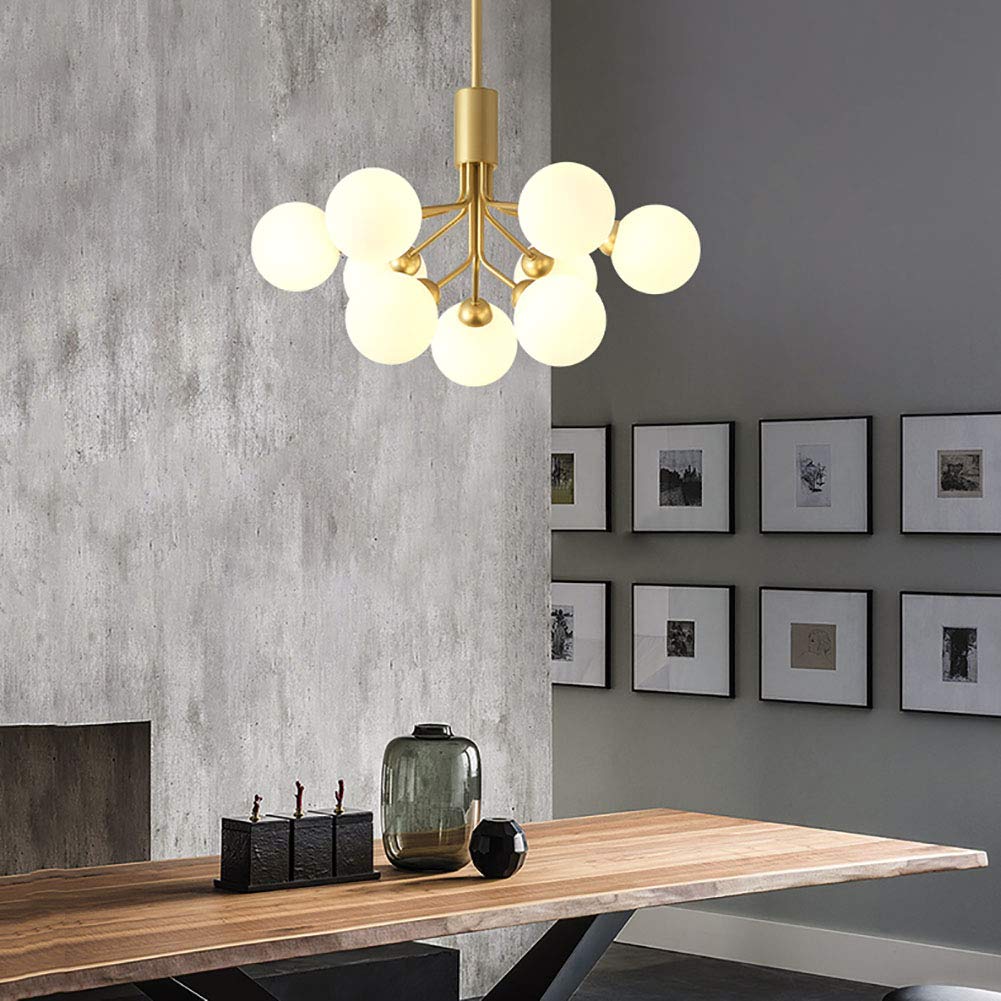 Lampadario Industriale Vintage Sputnik a 18 luci, lampadario Moderno a Sfera in Vetro, Lampada da soffitto Irregolare in Metallo, Lampada da Cucina per lavello, Bar, 12 Teste