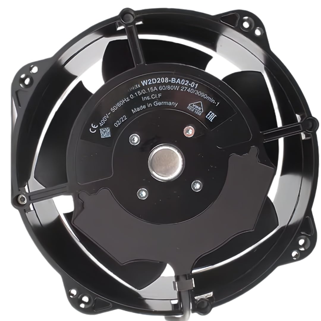 FCARUMIQP W2D208-BA02-01 400V 0.15/A 35/52W 2740/3090RPM Cooling Fan 208mm
