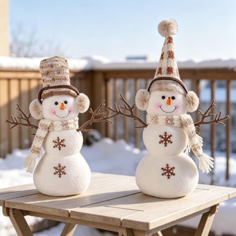 Weihnachts Schneemann Figuren Set 32cm für deko Weihnachts Schneemann