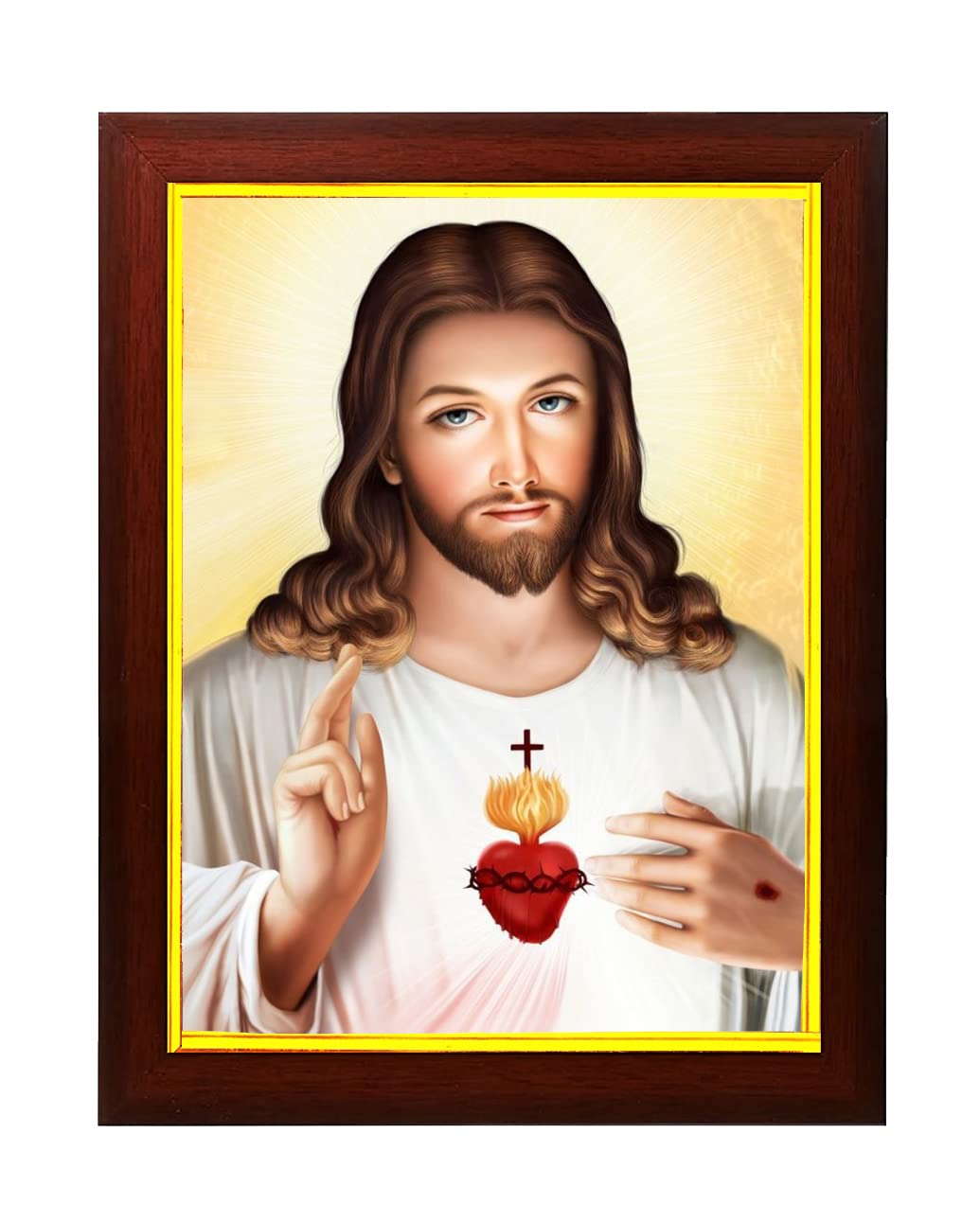 zig zag Lord Jesus Christ Photo Frame For wall / room Size Medium ( 13