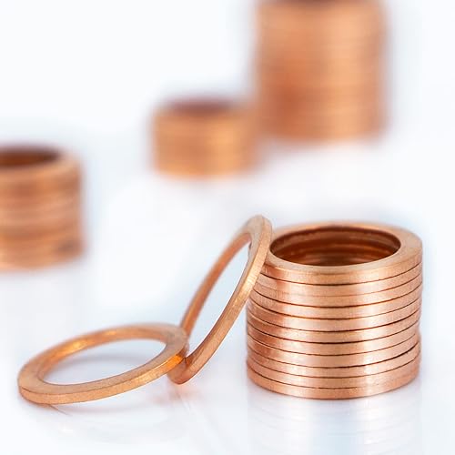 20 juntas de tapón de drenaje de aceite M16, arandela de trituración de cobre, anillo de sellado por KeeRoarin