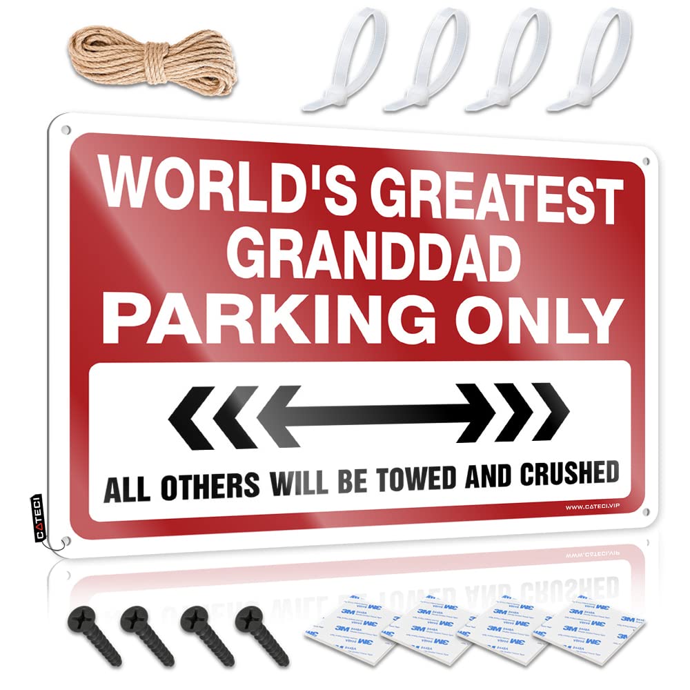 Fzfn Colour Sign Designer Humor World's Greatest Granddad Parking Only For Pub - Summer Customizable(30X40cm)