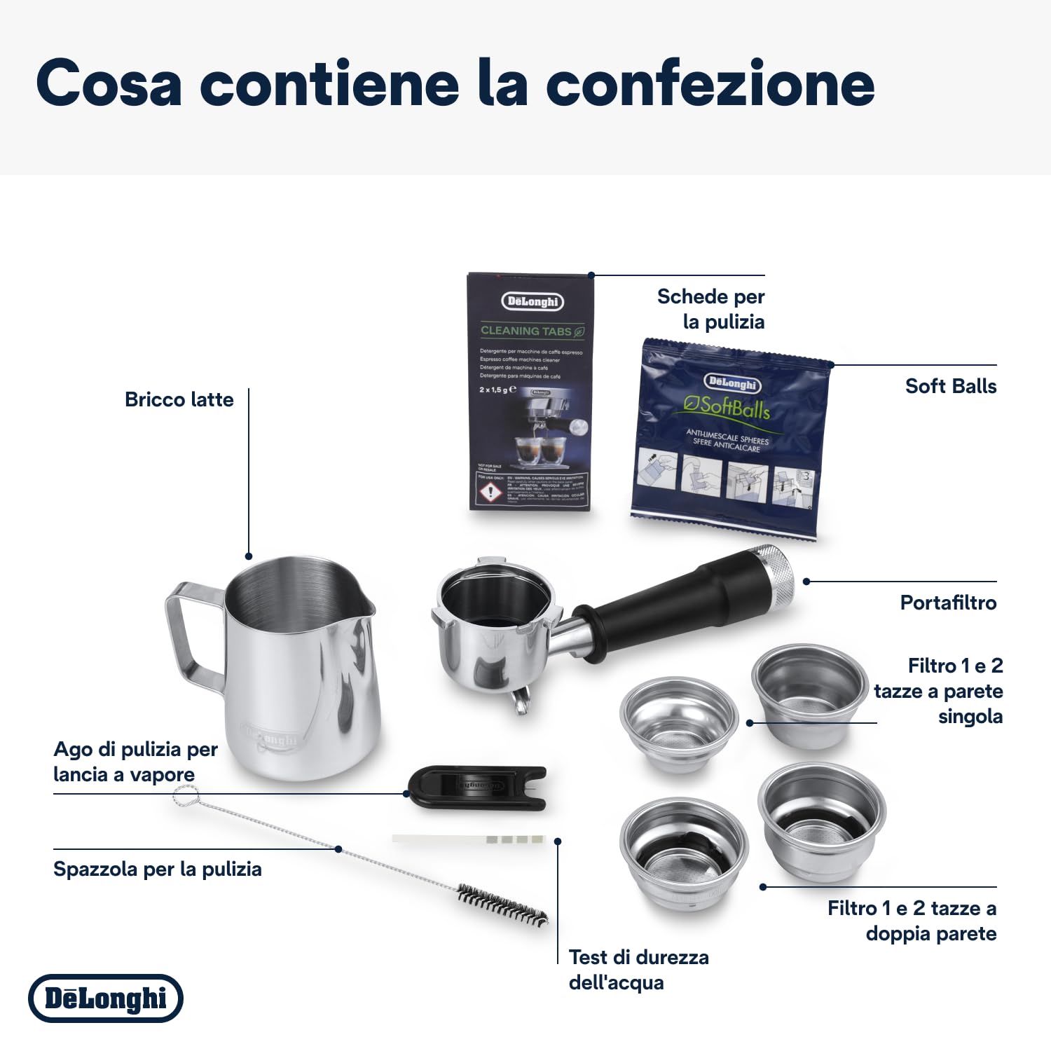 De'Longhi La Specialista Opera EC9555.M, Macchina Caffè Espresso con Macinacaffè Integrato, Funzione Cold Brew, Inclusa Lancia per Schiumatura del Latte, Include Accessori Welcome Set, 1550W, Metallo