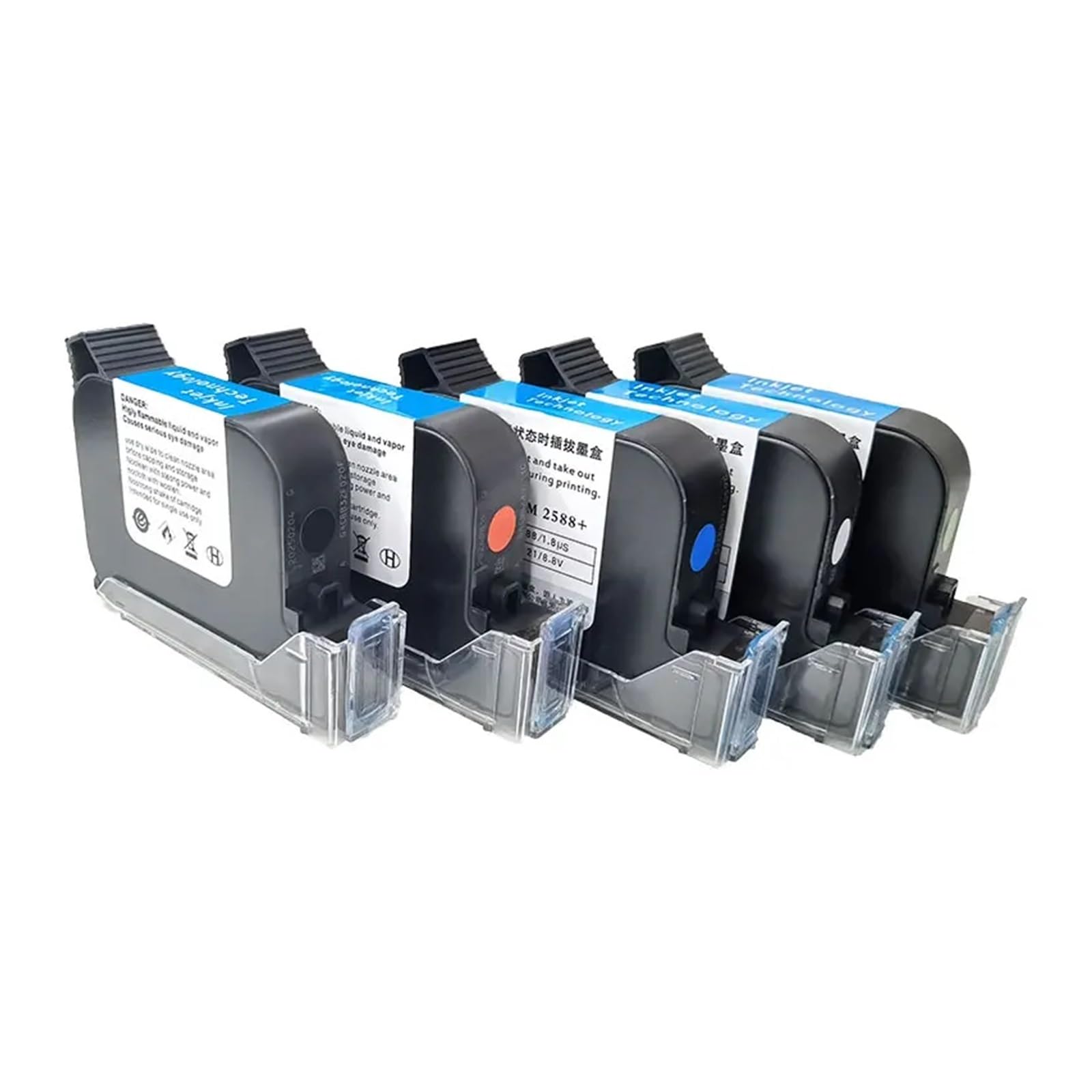 Cartuccia d'inchiostro 25,4 mm Altezza di stampa 2588 Nero Bianco Rosso Blu Universale ad asciugatura rapida for stampante a getto d'inchiostro Su Cartone, Legno(Black)