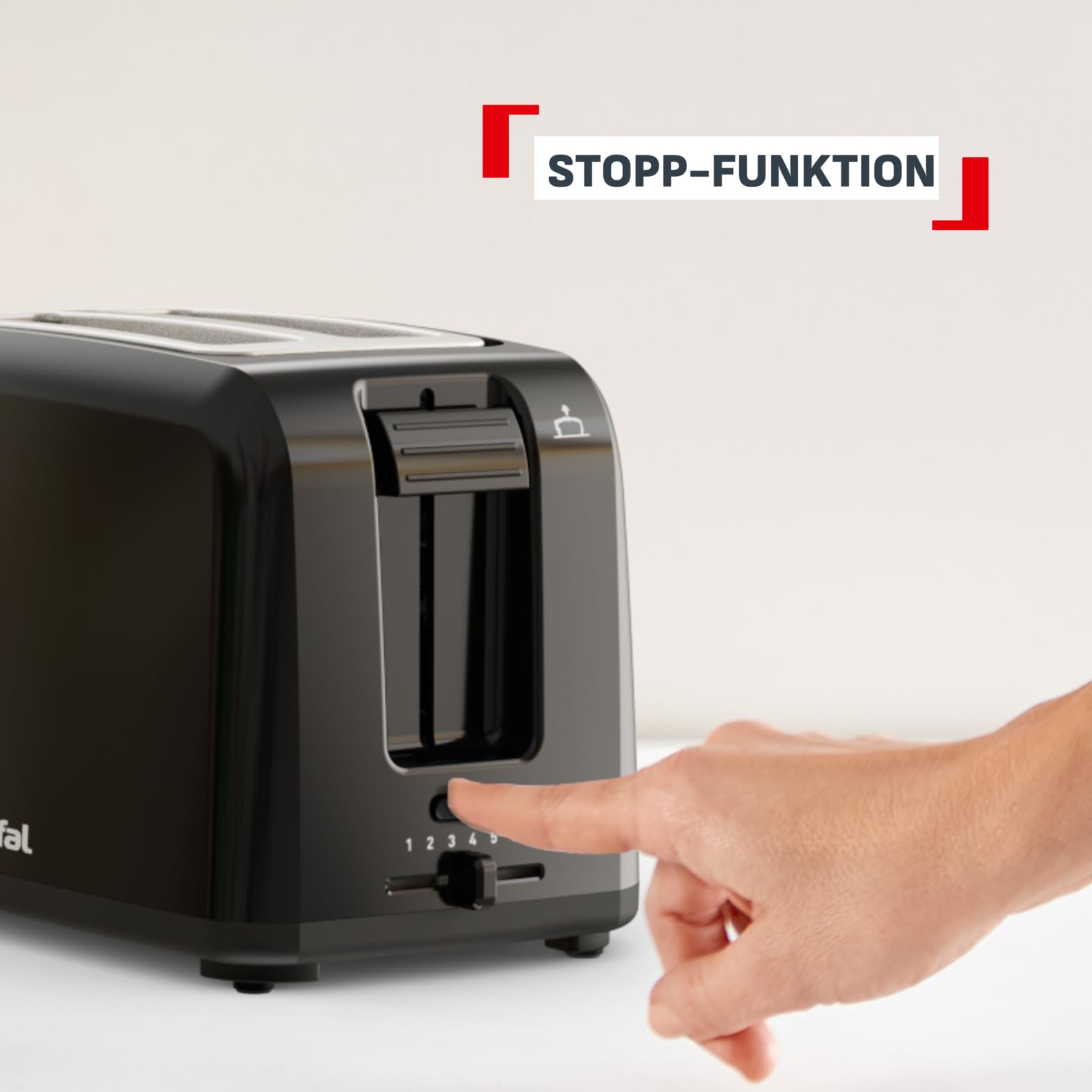 Tefal Vita TT1A2810 toster z dwoma szczelinami, 7 poziomów opiekania, centralne kromki chleba, funkcja podnoszenia, przycisk stop, rozmrażanie i podgrzewanie, wyjmowana szuflada na okruchy, kolor
