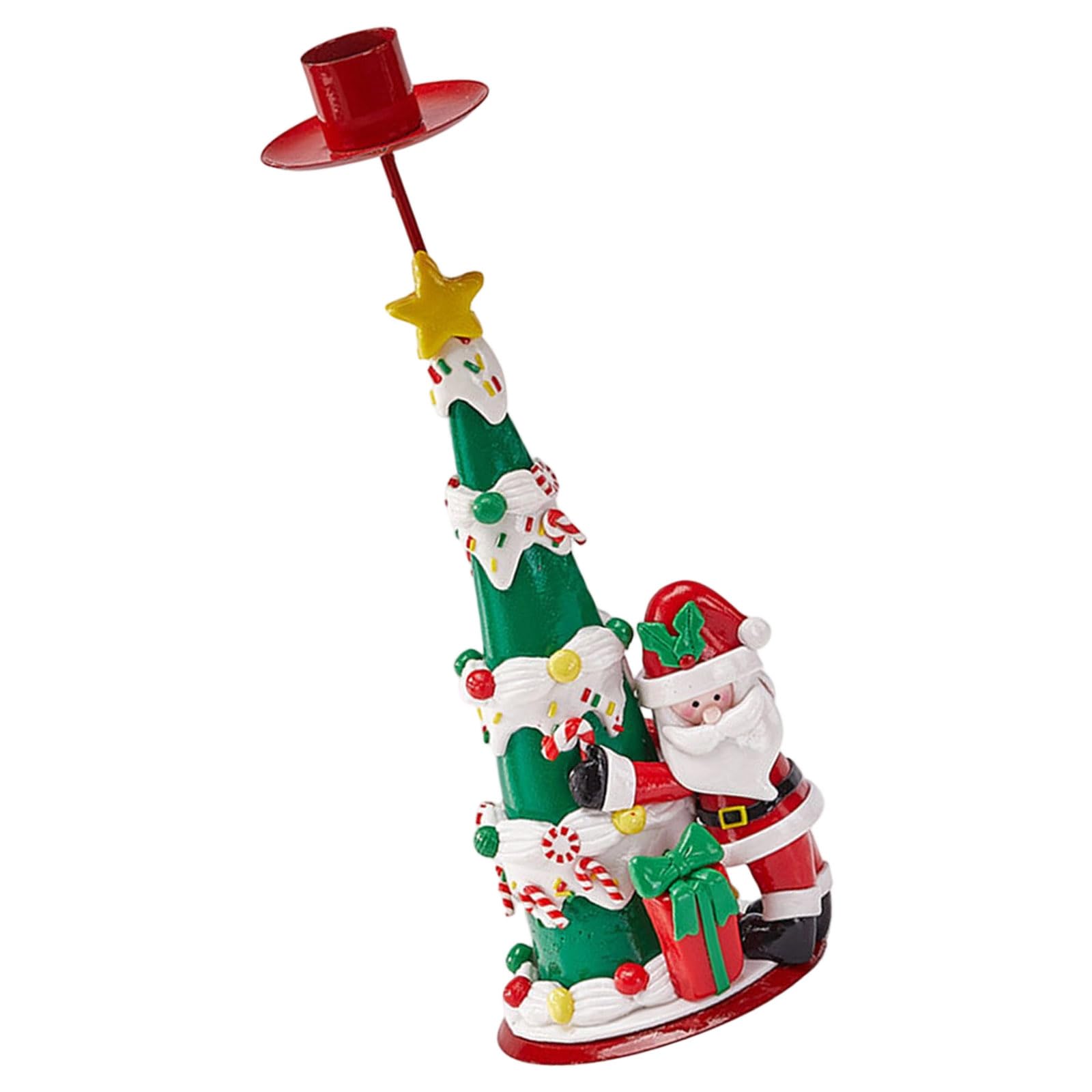 Buxuaaaa European Iron Hold with PVC Statue for Christmas Home Decoration and Festival Table Setting Stand Iron Stand