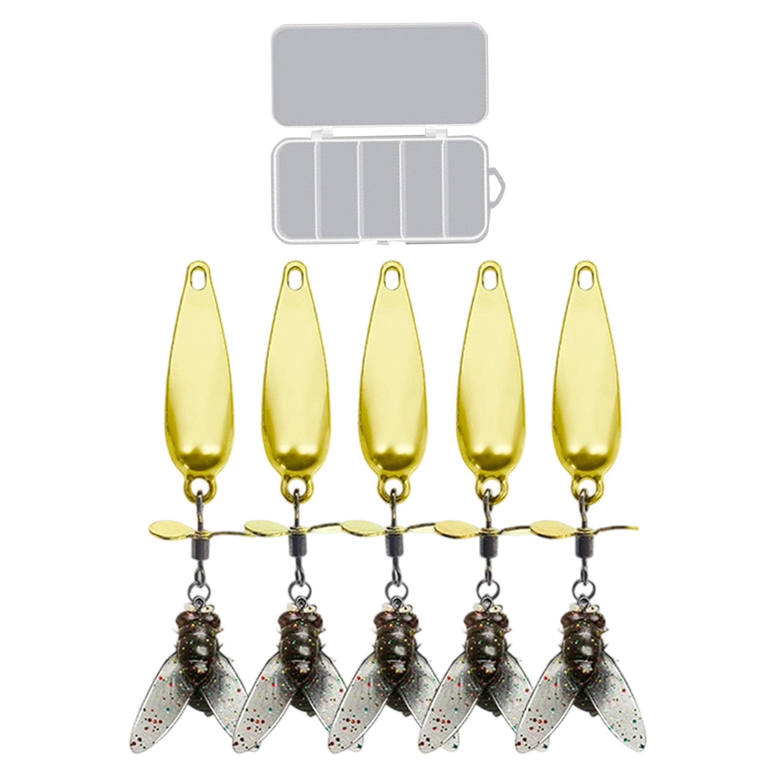 Visibility Fly Fishing Hook Alloy Construction Balanced Weight Distribution Enhanced Rate Propeller Spinner Fly Hooks