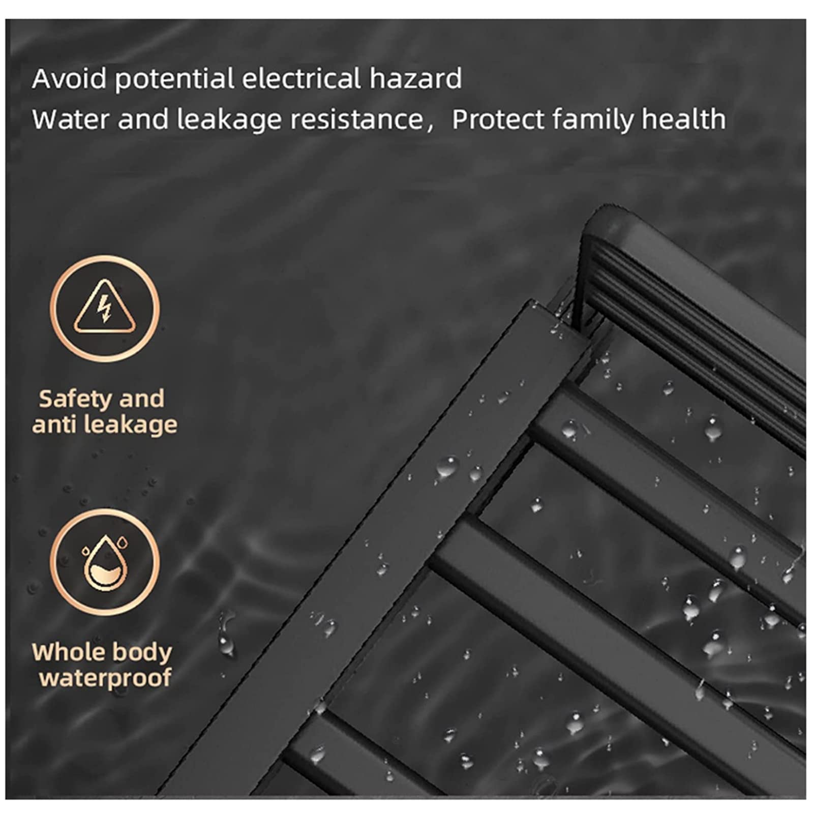 Portasciugamani Riscaldato Elettrico per Bagni, Scaldasalviette Elettrico a Parete con Presa Riscaldatore Stendino in Lega di Alluminio da 80 W a 4 Barre ad Alta Efficienza Energetica per Bagno, Fa (