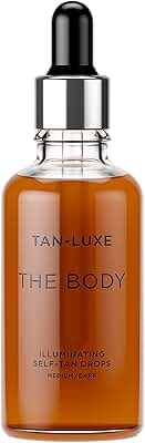 Tan Luxe THE BODY Gotas autobronceadoras, medio/oscuro (50 ml) Agregue gotas bronceadoras al cuidado de la piel para un bronceado corporal personalizado, libre de crueldad animal y vegano