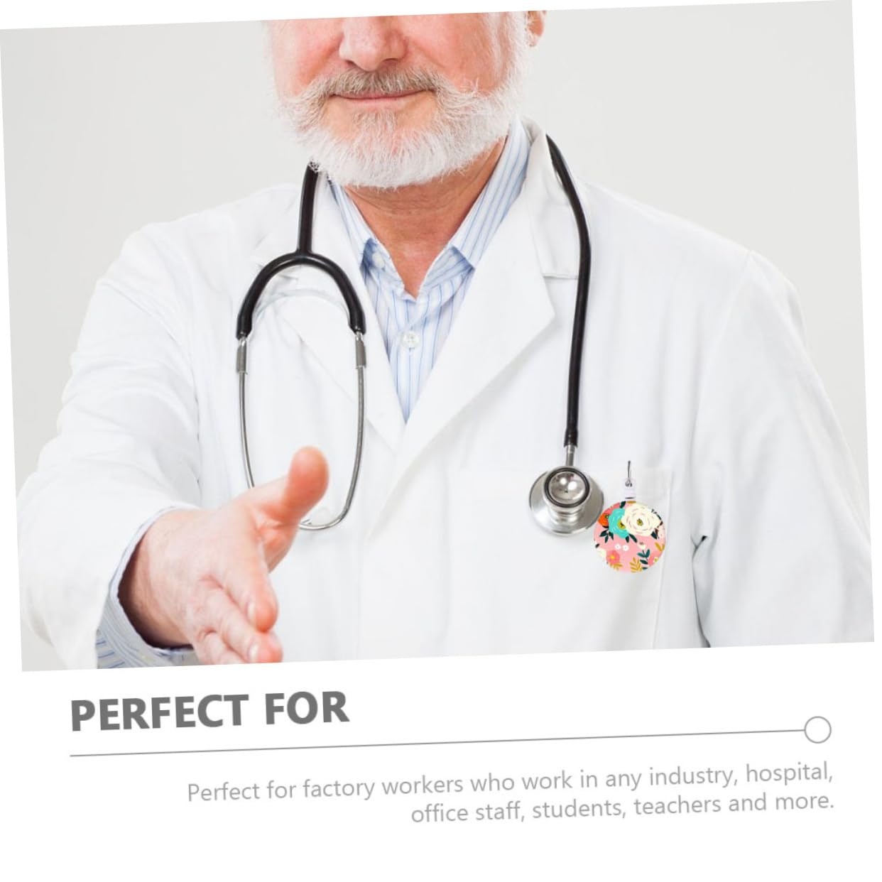 Lurrose 5 Set Di Clip Telescopiche Per Badge Porta Badge Riutilizzabili Per Ufficio Ospedale Scuola Comodo Accesso Robusti 3 Pezzi * 5
