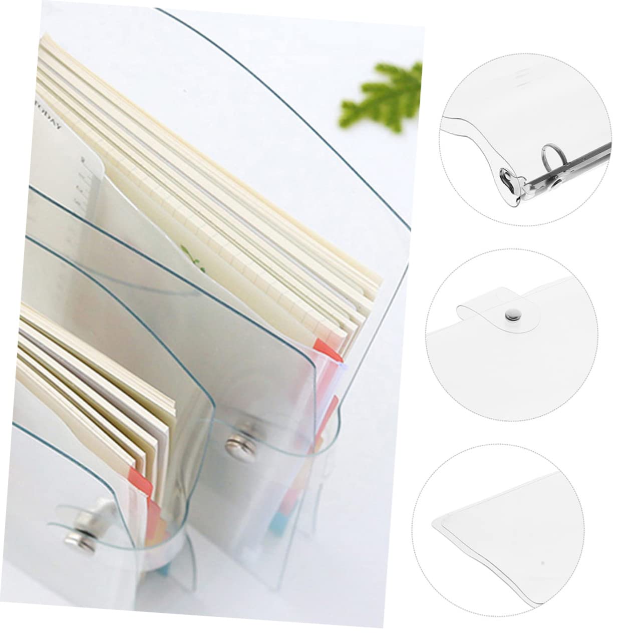 PLAFOPE 3 Stück Transparenter Ring Ordner Teiliges Multifunktionaler Dokumenten Organizer Robuster und Langlebiger Klarer Aktenordner für Schule Büro und Zuhause zur Papierorganisation