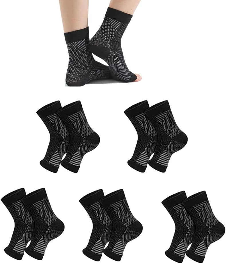 5Pair Heelsium Pain Relief Socks, Ankle Compression Socks, Soothe Socks