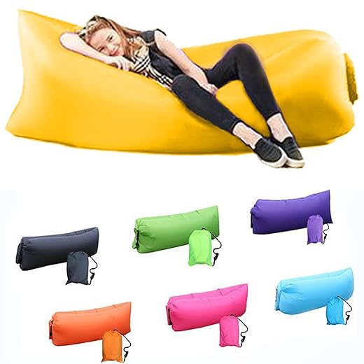 DERJLY Inflatable Lounger Air Sofa Hammock for Outdoor, Travelling, Camping, Hiking, Picnic