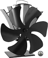 HAWCAFU 6 Lapátos Kályha Ventilátor Elektromosság Nélkül - Hőmeghajtású Kandallóventilátor Hőmérővel 1