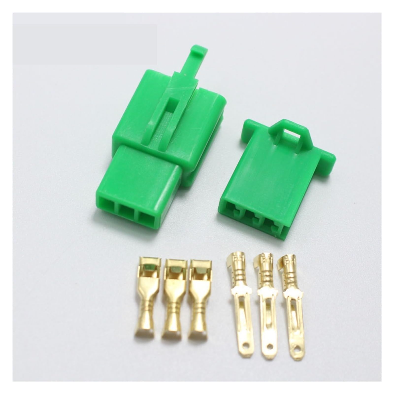 QMKADFQXF 1set 2.8mm 3P Green Electrical Connector Kits 2.8 mm 3Pin Male Female Socket