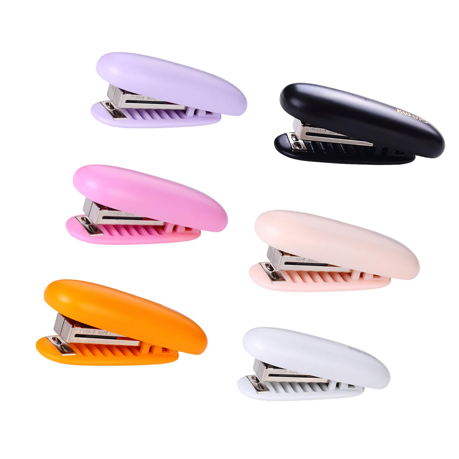 6 Portatile Piccolo Piccolo Cerognativo Decorativo Ufficio Decorativo Ufficio Stapler Facile Da Caricare Stacciante Plastica Da Scrivania