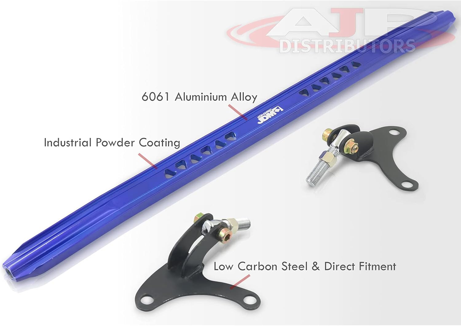 AJP Distributors JDM Sport Front Upper Suspension Aluminum Strut Tower Bar Tie Brace Rod Arm Blue Compatible/Replacement For Mitsubishi Eclipse 1G Plymouth Laser Eagle Talon 1990 1991 1992 1993 1994