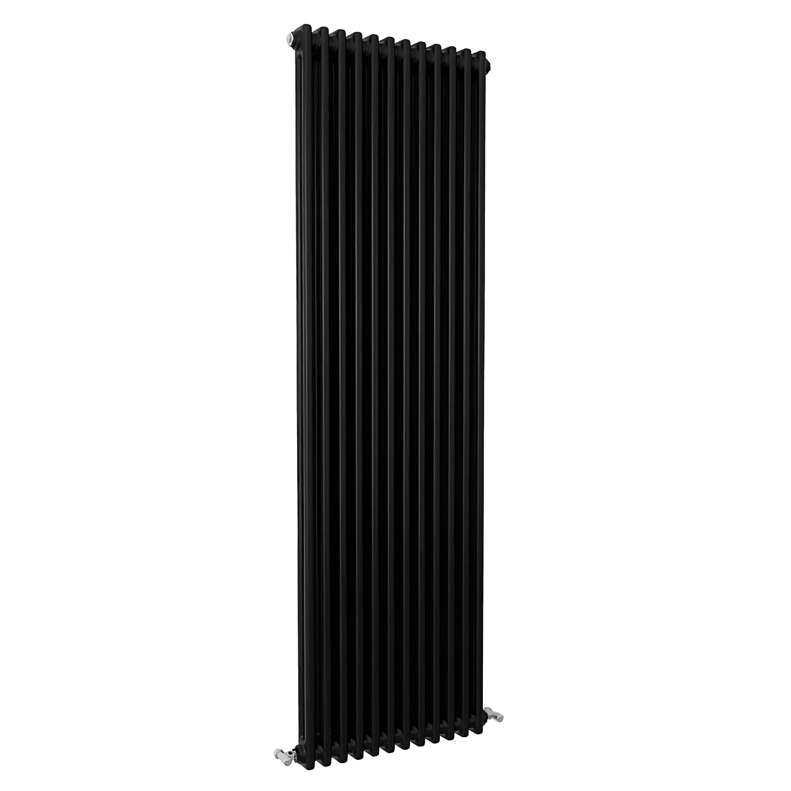 SLINE SANITARY Traditional 2 Column Cast Iron Style Radiator Vertical Black 1800x560mm