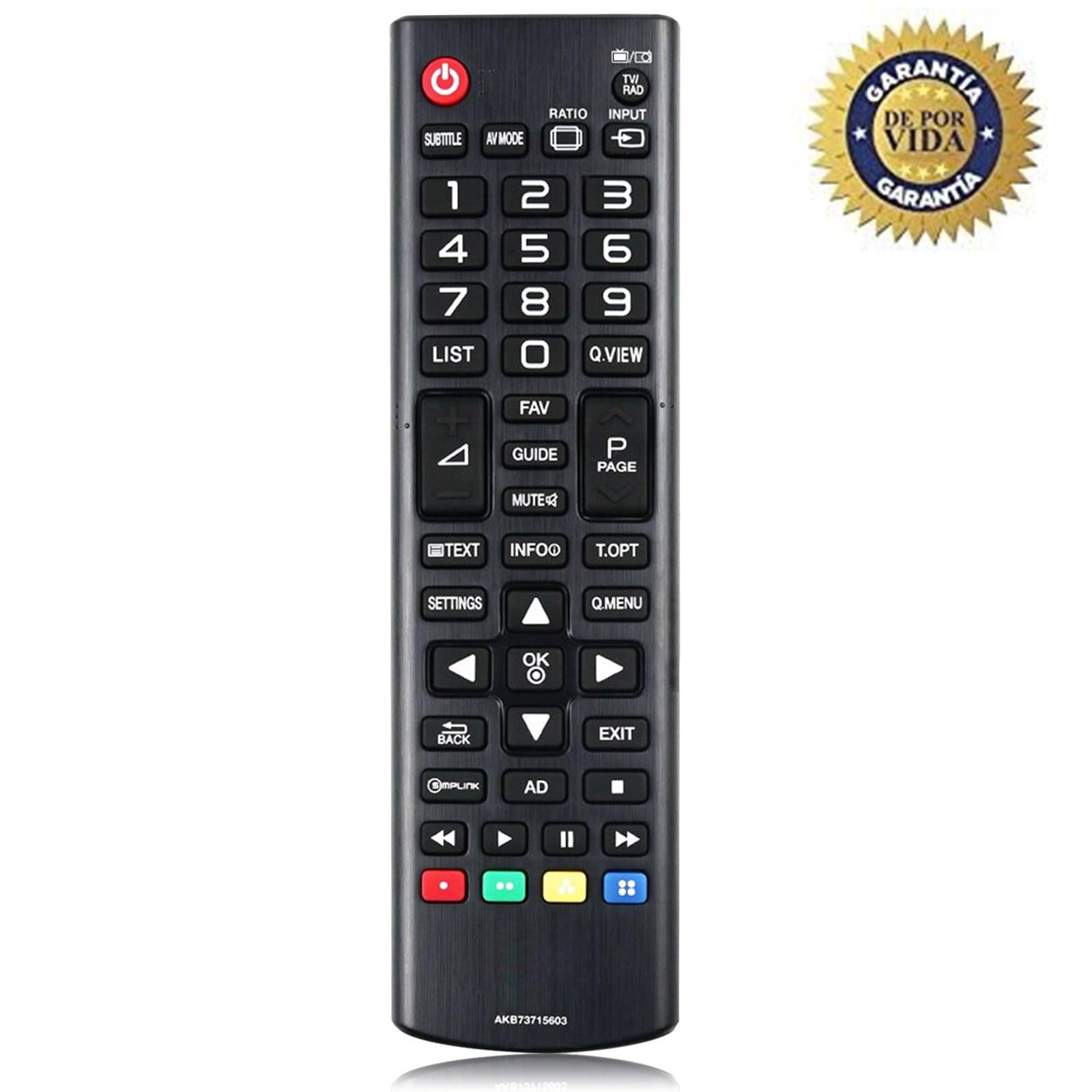Mando A Distancia Repuesto Para TV LG 42LF65-ZC - Control Remoto Compatible Original Funciones LED | Mando Repuesto LG Específico No Universal