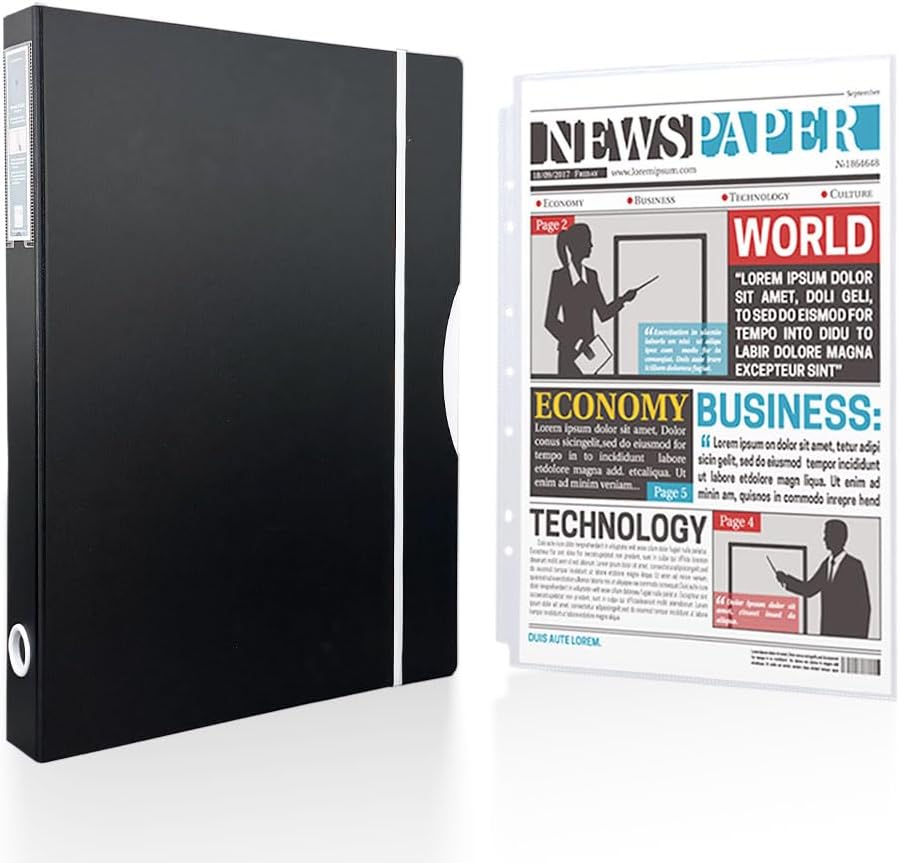 11x17 Portrait 3-Ring Binder & Art Portfolio with Extra Heavyweight Protectors, Archival Safe, Keepfiling