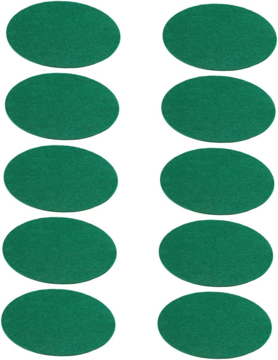 Abaodam 10pcs Replacement Hockey Mallet Felt Pad Green Felt Hockey Paddles for Family Parties and Indoor Fun