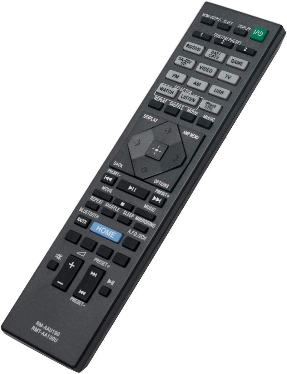 RMT-AA130U RM-AAU190 Replace Remote Control Applicable for Sony STR-DN1060 STR-DN860 STR-DH550 STR-DH750 STRDN1060 STRDH550 STRDH750 Home Theatre AV Receiver