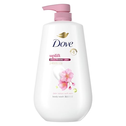 Dove Sakura Body Wash Uplift Sakura Blossom and Yuzu for 24hr Lotion-Soft Skin Moisturizing Skin Cleanser with No Sulfates No Parabens 30.6 Fl Oz