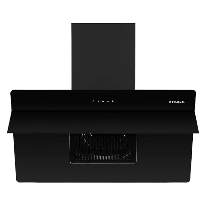 Faber 90 cm 1200 m3/hr Auto-Clean Slant Chimney (HOOD MARTINEZ HC TC BK 90, Filterless technology,Touch Control, Black)
