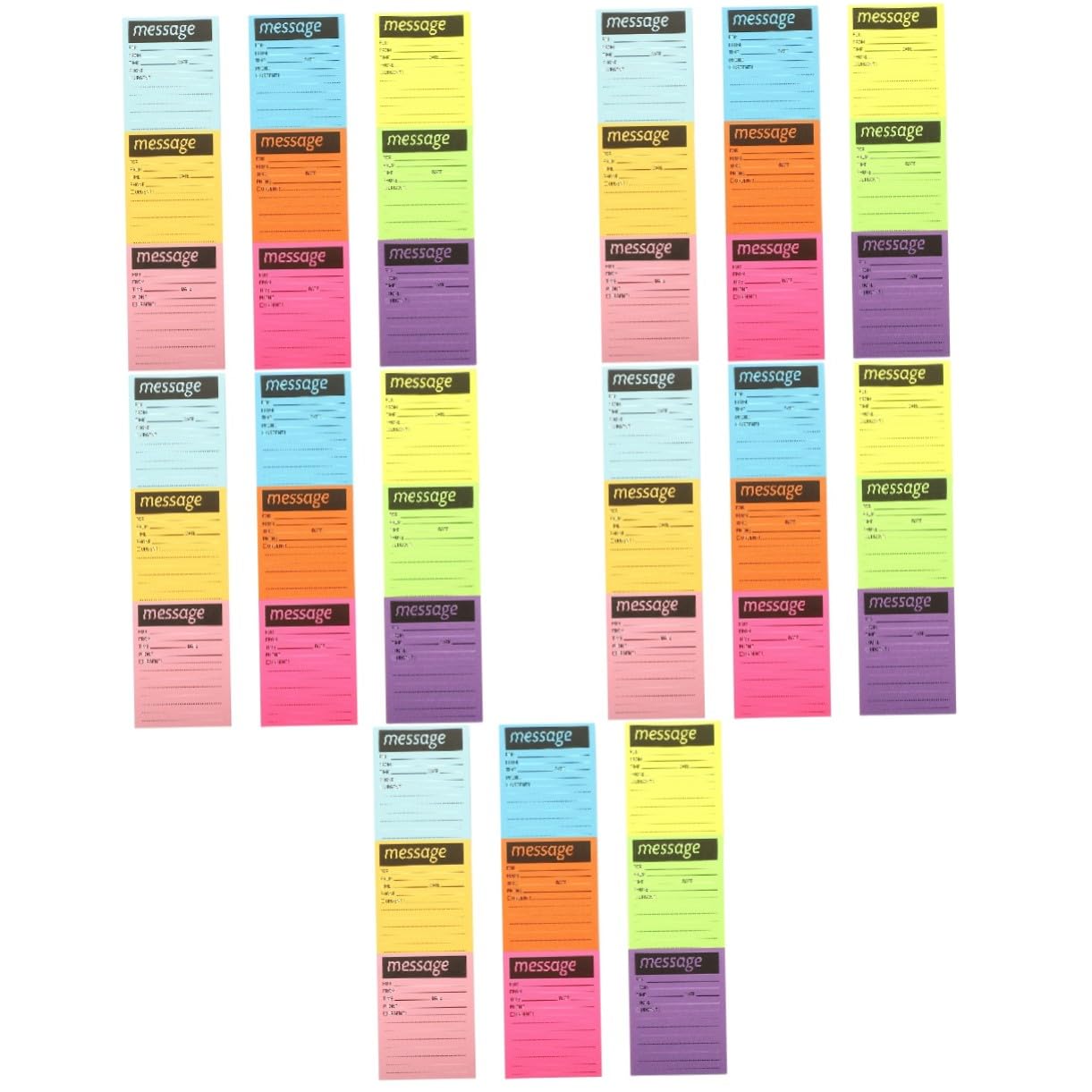 Angoily 5 Pezzi Blocco Note Memo Autoadesivo Colori Fluorescenti per Facile Usare e Portatile