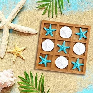 Chunful Beach House Decor Wooden Tic Tac Toe Game with Resin Seashell and Starfish Multilayer Tic Tac Toe Board Fun for Family Travel Beach Game 7.87 x 7.87 x 0.47 Inch (Wood Color) Chunful Beach House Decor Wooden Tic Tac Toe Game with Resin Seashell and Starfish Multilayer Tic Tac Toe Board Fun for Family Travel Beach Game 787 x 787 x 047 Inch Wood Color
