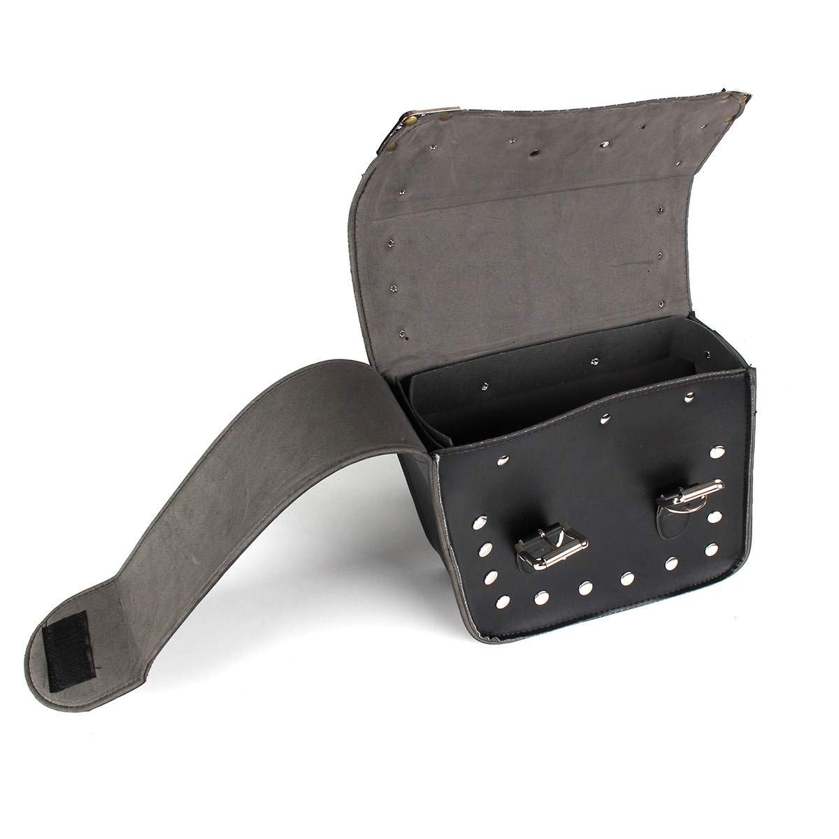 Alforjas Universales para Motocicleta, Bolsa Lateral de Cuero PU para Almacenamiento de Equipaje, Bolsas para Sillín