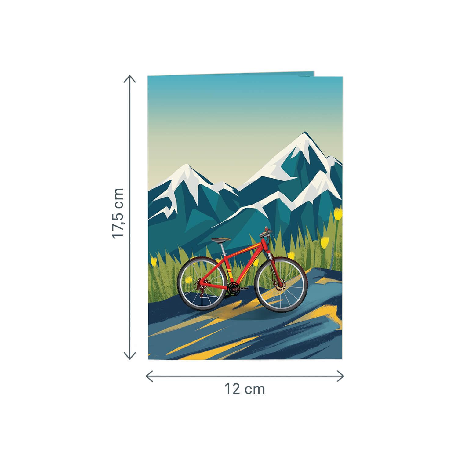 LIMAH® Carte Pop-up Pour Vélo - Carte D'anniversaire VTT Pour Cyclistes - Idée Cadeau D'anniversaire Pour Homme Et Femme - Cadeau D'argent, Bon Pour Randonnée à Vélo, VTT Ou Vélo électrique