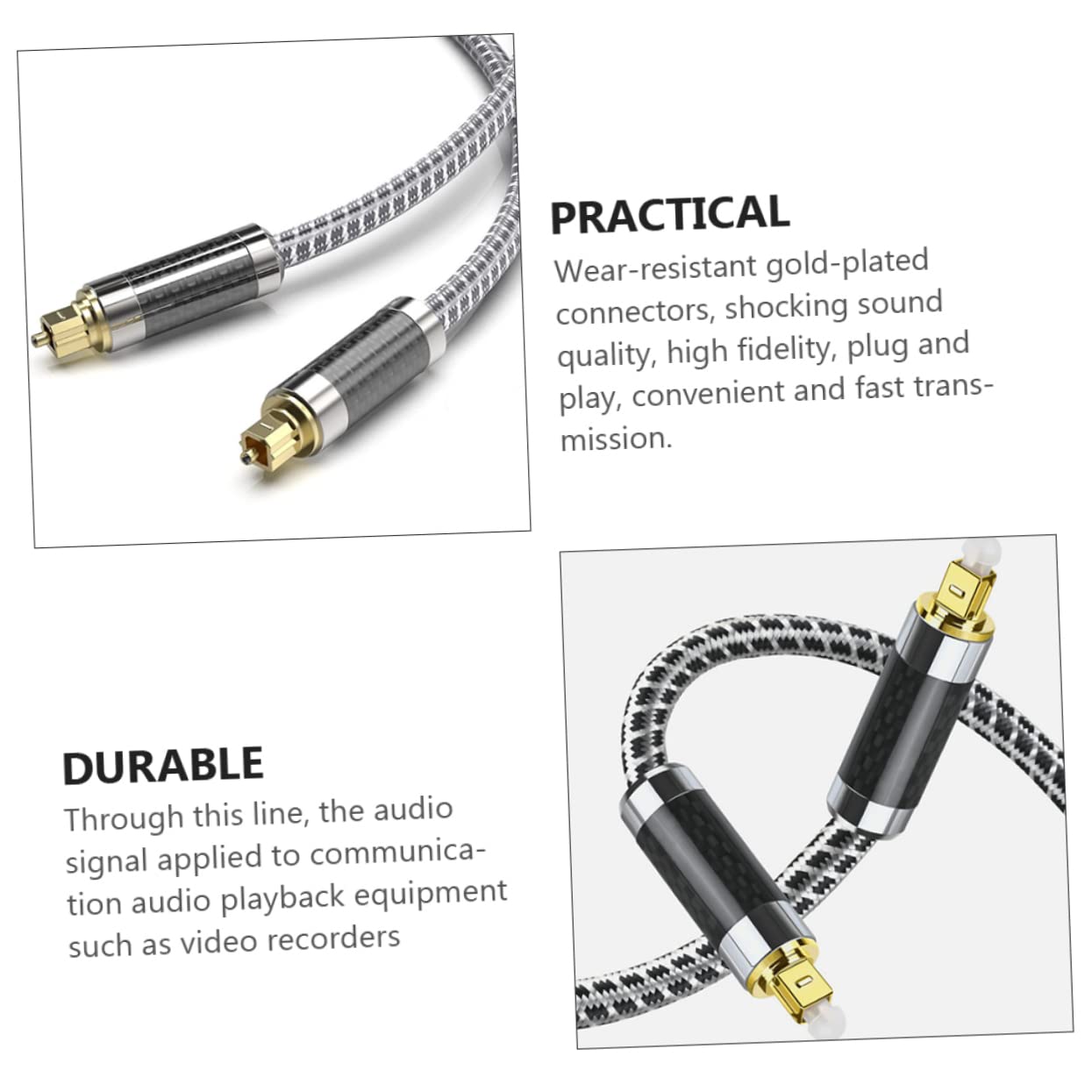Homoyoyo Cavo Audio Ottico 5m in Fibra Ottica Nero Digitale | Trasmissione Stabile del Segnale, Resistenza al Rumore, Alta Fedeltà per Apparecchi Audio e Speaker