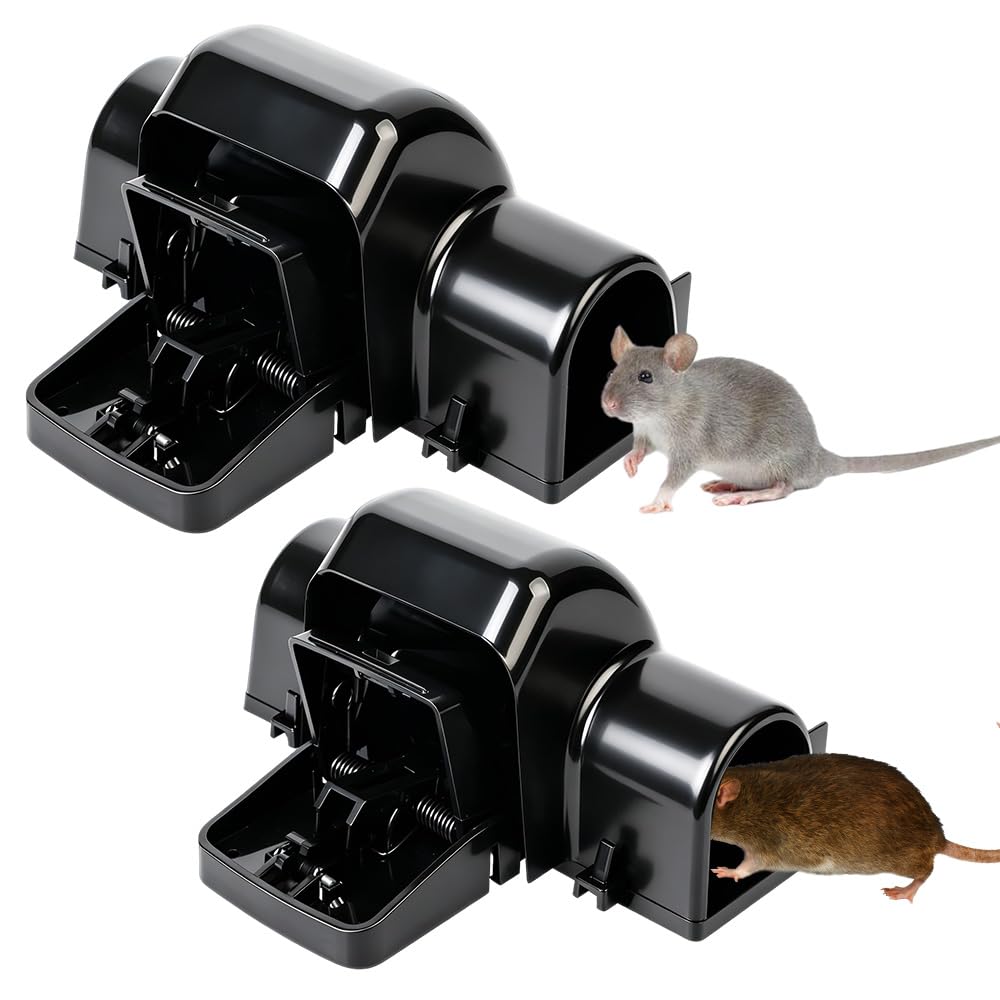 Trampa reutilizable para ratas y ratones para uso en despensas garajes y zonas de jardín