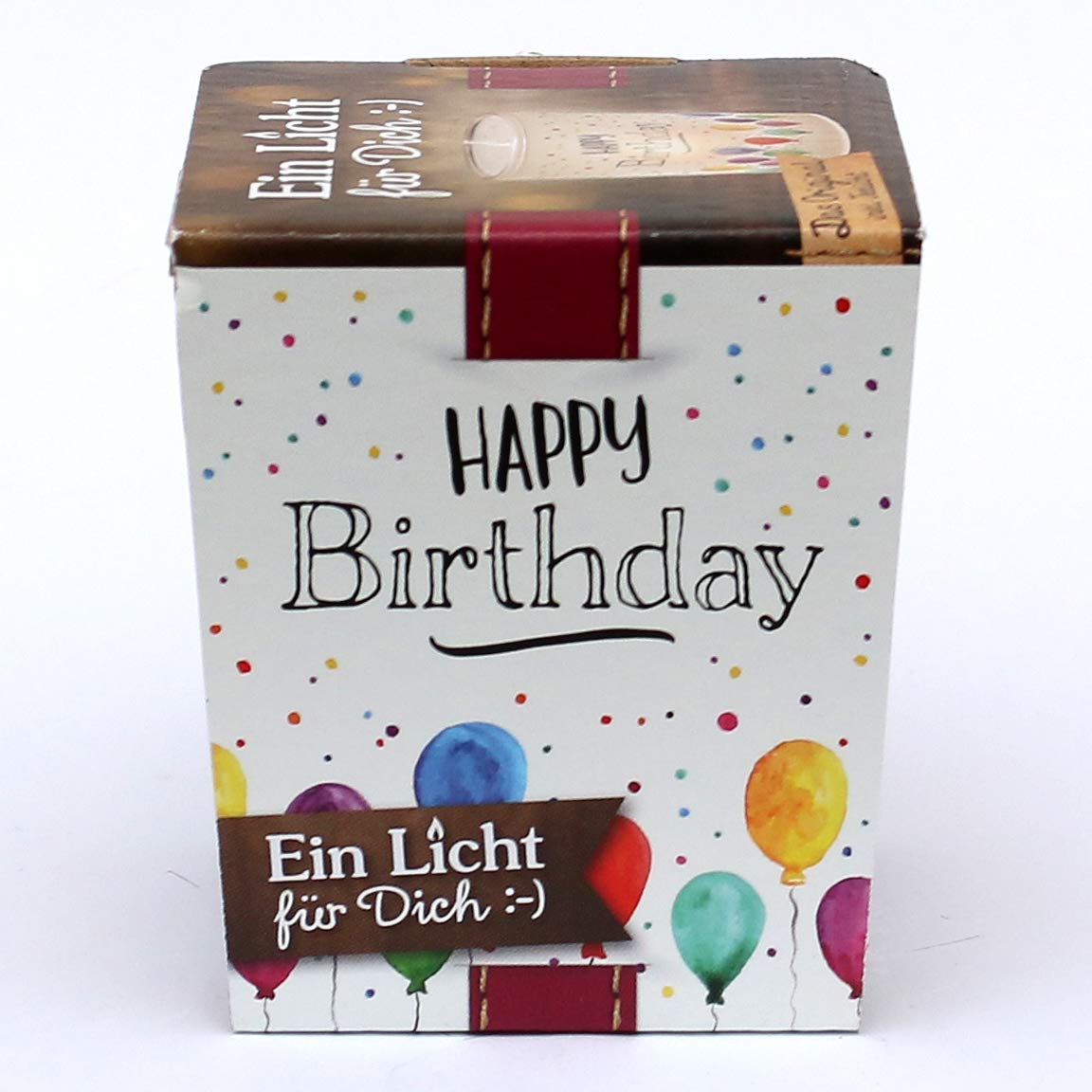 Dekohelden24 Photophore En Verre Avec Bougie – 6,5x6 Cm – Motif « Tu Es Enchanteur » – Idée Cadeau Déco Table